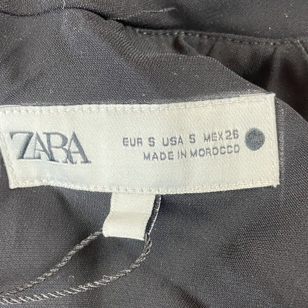 Zara Womens Midi Dress Small S Black Sleeveless side slits 8190/409 NWT - Picture 7 of 7